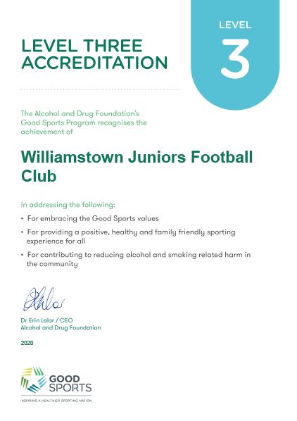 Good sports accreditation 2020
